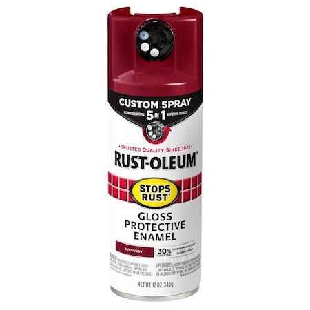 Rust-Oleum Rust-Oleum Stops Rust Indoor and Outdoor Gloss Burgundy Oil Modified Alkyd Spray Paint 12 oz 376901